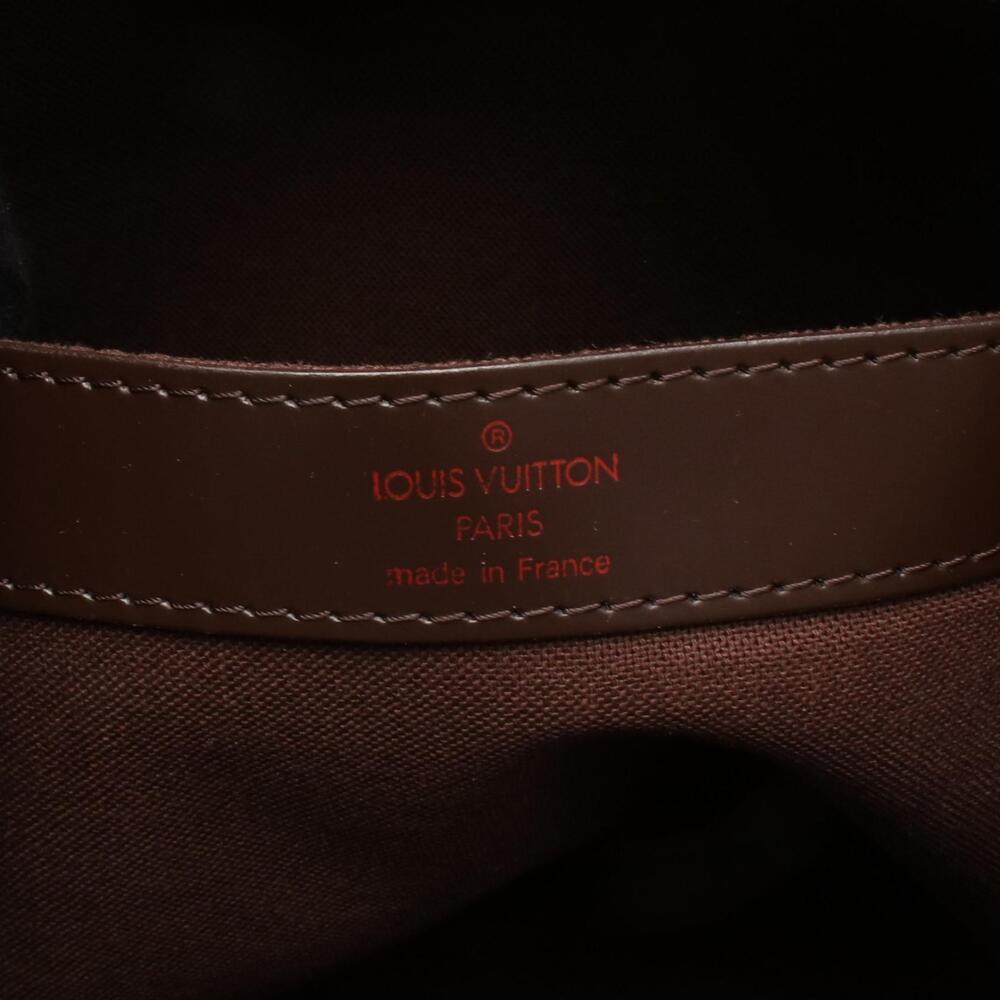 Louis Vuitton Canvas Bag Damier Brown Naviglio Leather Shoulder - Picture 3 of 6
